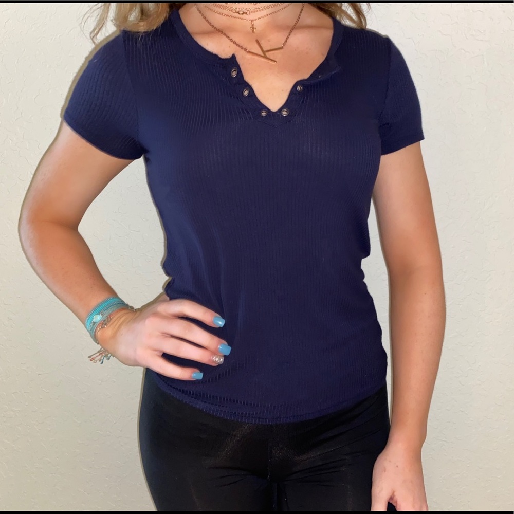 Navy Blue v-neck